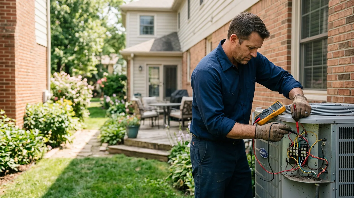 HVAC technician working near Hutchinson, PA